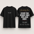 T-shirt "Led by Jesus - I Don't Fear"